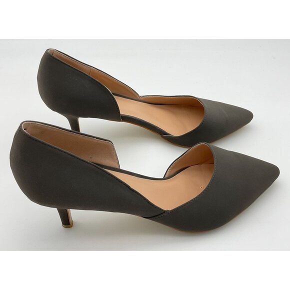 Journee Collection Charcoal Gray Point Toe D'Orsay 3 in Heel size 11 - Picture 8 of 14